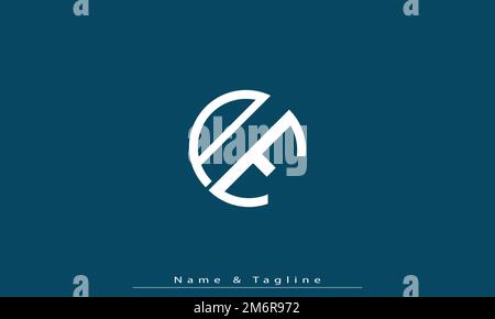 Alphabet letters Initials Monogram logo PE , EP Stock Vector
