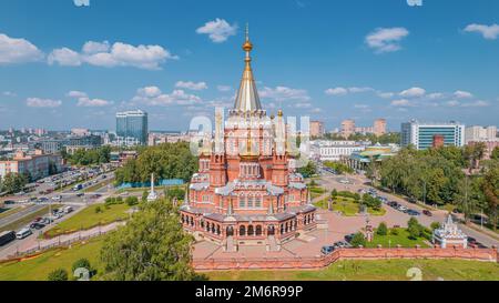 Cathedral of the Holy Archangel Michael. The Cathedral of the Izhevsk Diocese of the Russian Orthodox Church, located in Izhevsk Stock Photo