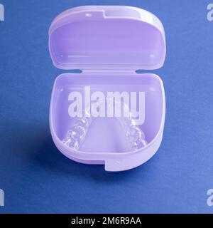 orthodontic treatment, invisible braces, new orthodontic technology, Occlusal Splint Stock Photo