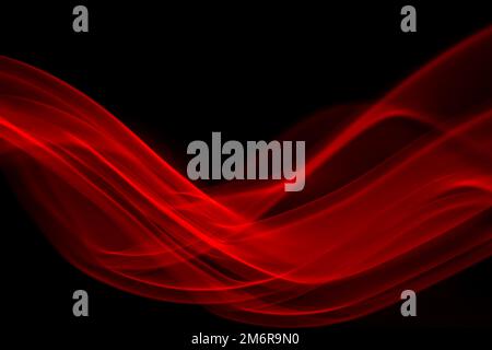 Abstract technology banner design. Digital neon lines on black background. Stock Photo