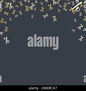 Percent sign confetti graphics with blank copy space. Discount promo ...