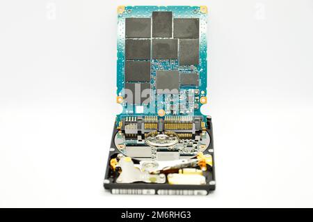 The 2.5-inch SSD hard drive image is still very popular today. Stock Photo