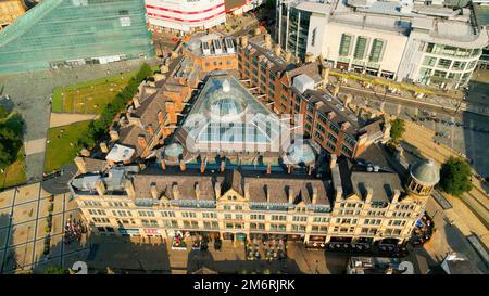 Corn Exchange Manchester from above - MANCHESTER, UK - AUGUST 15, 2022 Stock Photo