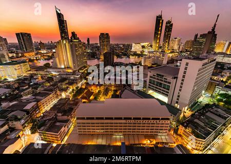 Nightshot from Bangkok, Thailand Stock Photo