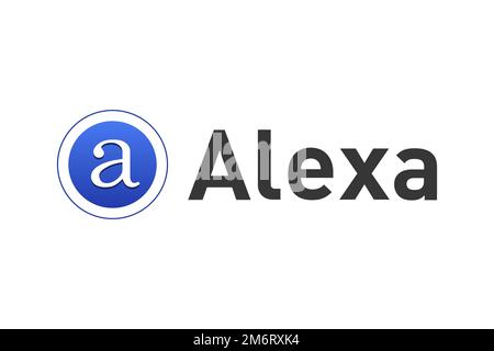 Alexa white background, logo, brand name Stock Photo - Alamy