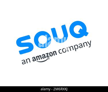 Amazon. ae, rotated logo, white background Stock Photo