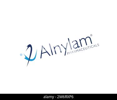 Alnylam Pharmaceuticals, Rotated Logo, White Background B Stock Photo ...