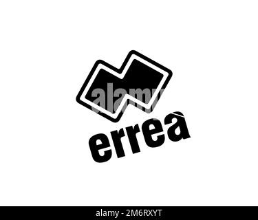 Errea, rotated logo, white background Stock Photo