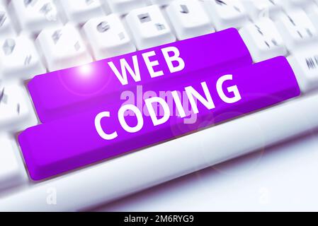 Writing displaying text Web Coding. Conceptual photo work involved in developing a web site for the Internet Stock Photo