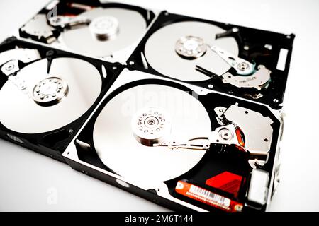 Image of the decomposed hard disk drive Stock Photo