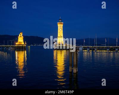 Lindau city at the lake constance Stock Photo