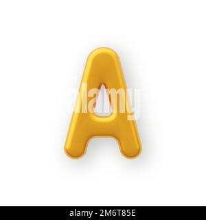 3D Gold uppercase letter E on a white background Stock Vector Image ...