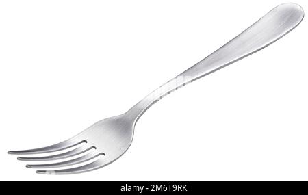 Metal fork isolated on white background, full depth of field Stock Photo