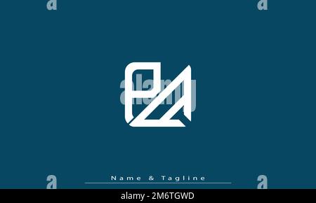 Alphabet letters Initials Monogram logo PA , AP Stock Vector