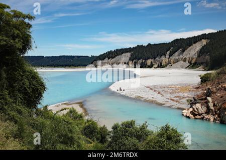 Rakaia Gorge, Windwhistle, New Zealand Stock Photo