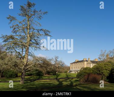 The Hirsel, country house of the Douglas-Home family (former Earl, Sir Alec gave up title to enter politics and became Prime Minister). Estate at Cold Stock Photo