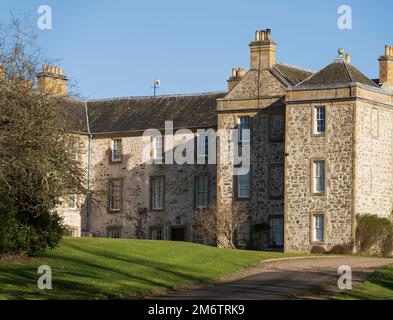 The Hirsel, country house of the Douglas-Home family (former Earl, Sir Alec gave up title to enter politics and became Prime Minister). Estate at Cold Stock Photo