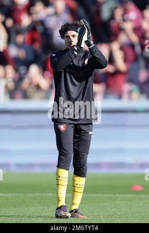 Guillermo Ochoa of US Salernitana prior to the Serie A football match between US Salernitana and AC Milan at Arechi stadium in Salerno (Italy), Januar Stock Photo