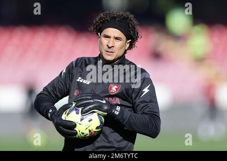 Guillermo Ochoa of US Salernitana prior to the Serie A football match between US Salernitana and AC Milan at Arechi stadium in Salerno (Italy), Januar Stock Photo