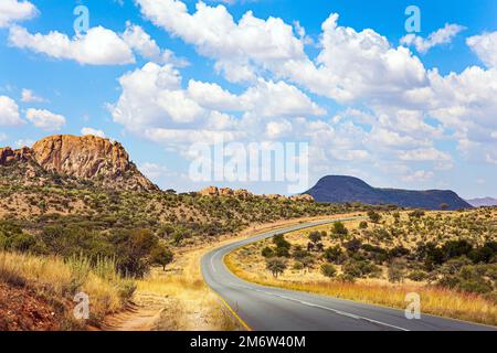 The clouds float in the blue sky Stock Photo