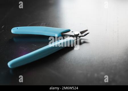 Diagonal pliers for 3D printer filament Stock Photo