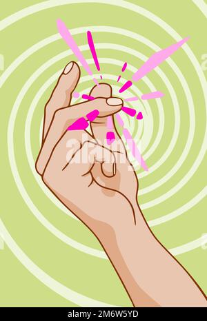 Snapping fingers for hypnosis Stock Photo