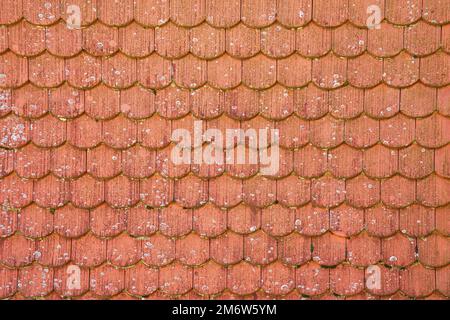 Old roof tiles texture background Stock Photo