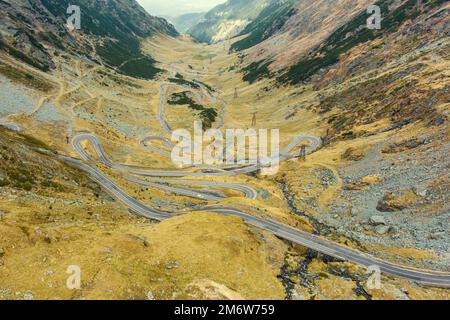 Transfagarash mountain road in Romania Stock Photo