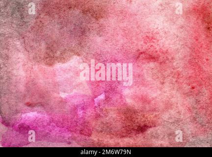 Soft Pink hand-drawn watercolor background Stock Photo