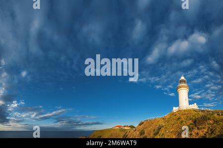 Cape Byron Lighthouse overlooking the Pacific Ocean, Byron Bay, New South Wales, Australia Stock Photo