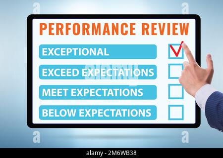 Employee annual performance review concept Stock Photo