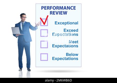 Employee annual performance review concept Stock Photo