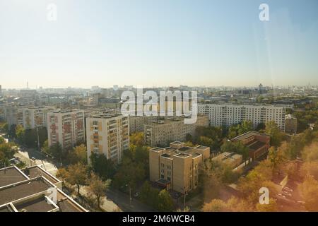 MOSCOW, RUSSIA - CIRCA SEPTEMBER, 2018: aerial view of Moscow in the daytime. Stock Photo