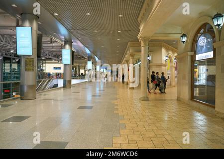 MOSCOW, RUSSIA - CIRCA SEPTEMBER, 2018: interior shot of Domodedovo Airport. Stock Photo