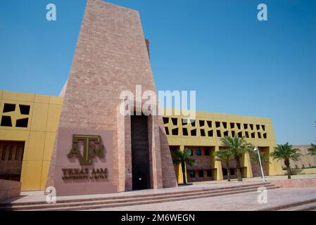 Doha, Qatar - October 6, 2022: Texas A and M University at Qatar is a branch of Texas A and M University located in Education City Stock Photo