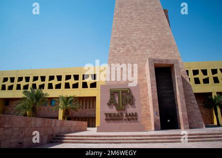 Doha, Qatar - October 6, 2022: Texas A and M University at Qatar is a branch of Texas A and M University located in Education City Stock Photo