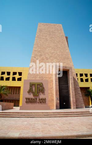 Doha, Qatar - October 6, 2022: Texas A and M University at Qatar is a branch of Texas A and M University located in Education City Stock Photo