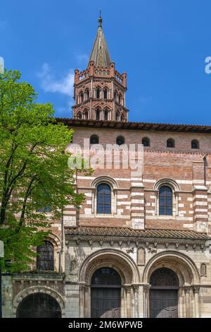 Basilica of Saint-Sernin, Toulouse, France Stock Photo