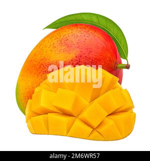 Mango fruit isolated on white background Stock Photo