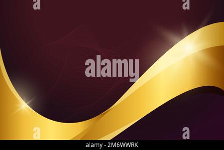 Golden wave abstract background vector Stock Vector