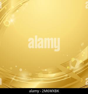 Golden wave abstract background vector Stock Vector