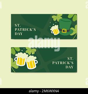 St.Patrick's Day card set vector Stock Vector