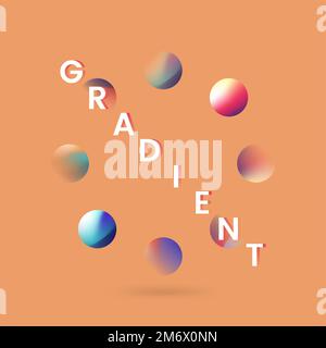 Colorful gradient trend element vector Stock Vector