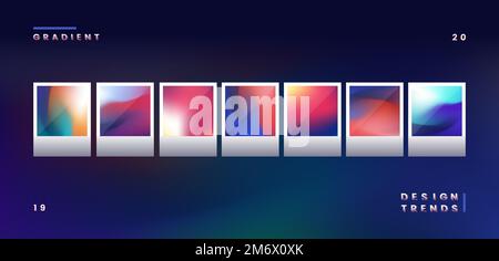 Colorful gradient trend element vector Stock Vector