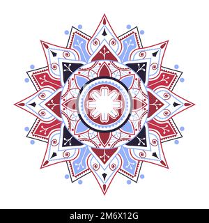 Colorful mandala pattern on white background Stock Vector