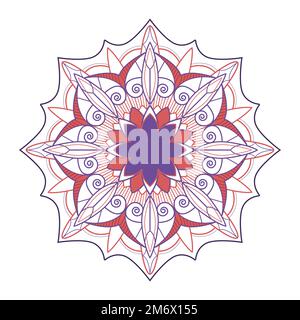 Colorful mandala pattern on white background Stock Vector