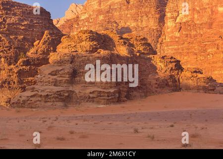 Wadi Rum Desert, Jordan. Jabal Al Qattar mountain Stock Photo