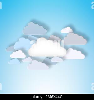 Cloud storage. Conceptual image representing modern cloud computing. Stock Photo