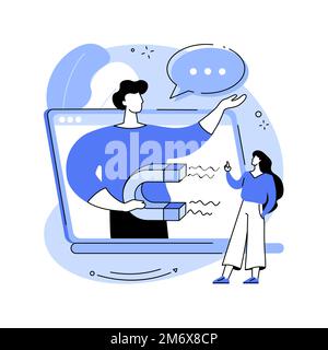 Word of mouth marketing abstract concept vector illustration. Word of mouth advertising, recommendations strategy, social media influencer, referral s Stock Vector