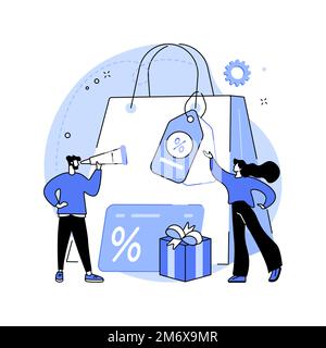 Promotional mix abstract concept vector illustration. Combination of promotional methods, best marketing tool, advertising integration, personal selli Stock Vector